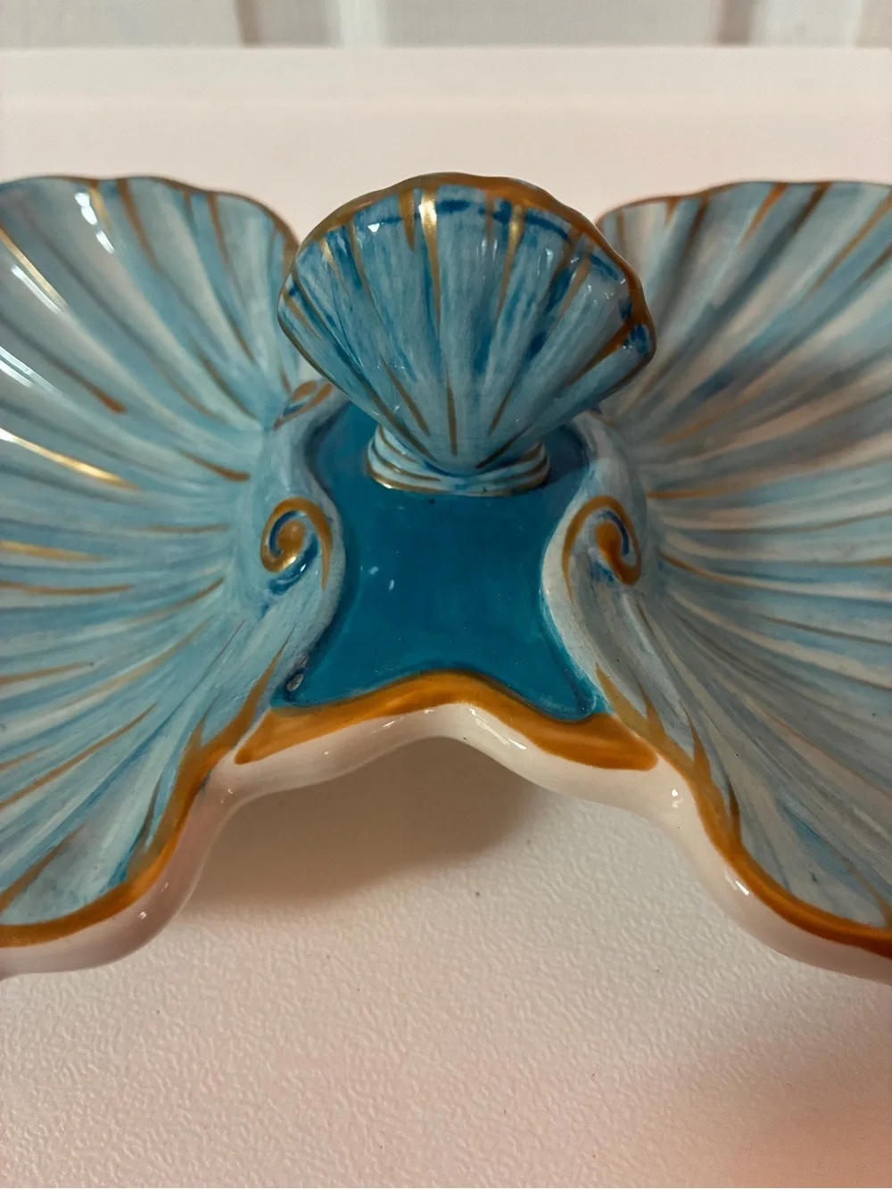 Certified International Playa Shells 3D 2-Section Ceramic Server Paul Brent